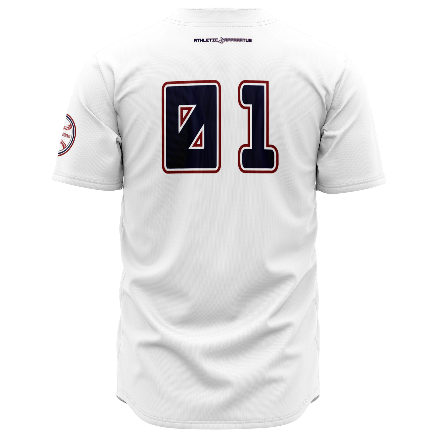 ATHLETIC APPARATUS RWB LOGO WHITE E1 BASEBALL JERSEY - Athletic Apparatus