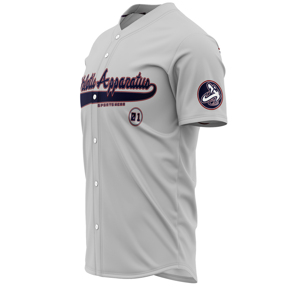 
                      
                        ATHLETIC APPARATUS RWB LOGO GREY 3 E2 BASEBALL JERSEY - Athletic Apparatus
                      
                    