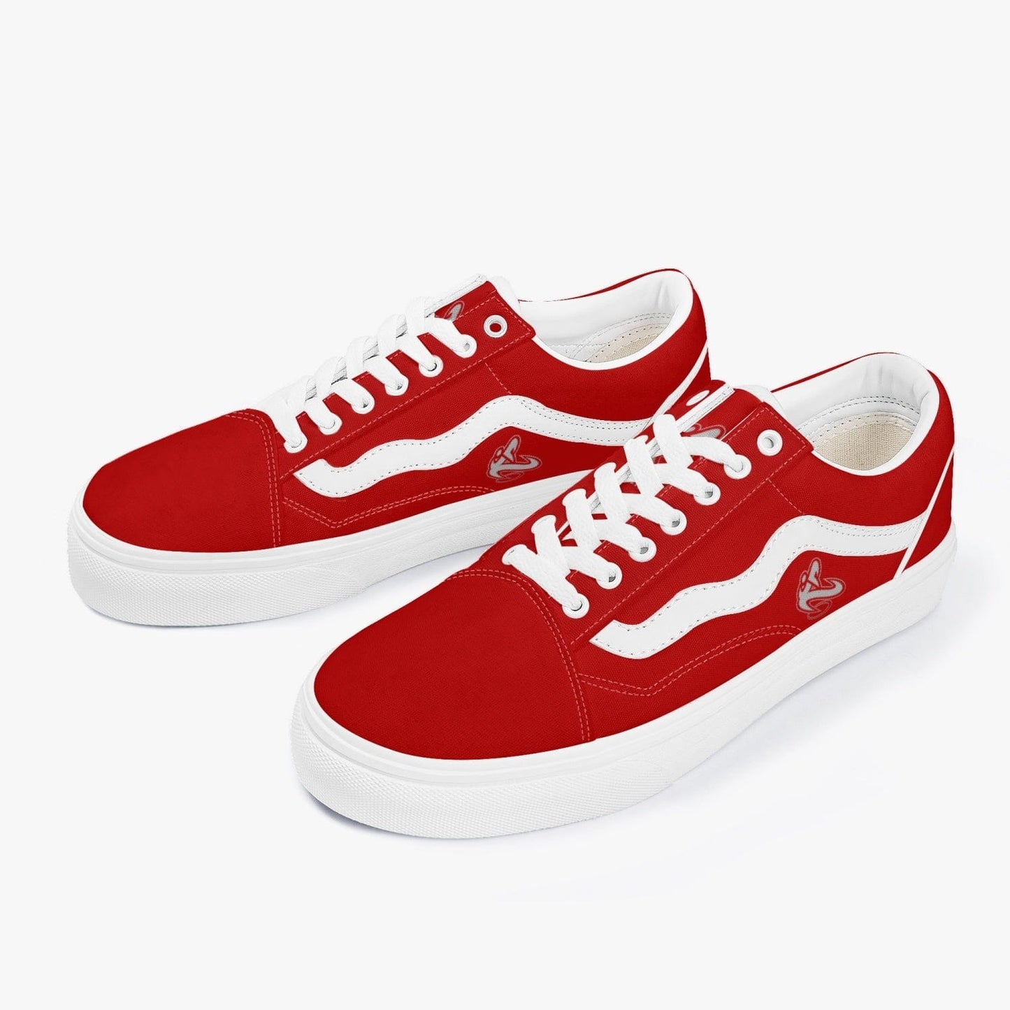 Athletic Apparatus Red Trendy Low-Top Canvas Sneakers - Athletic Apparatus