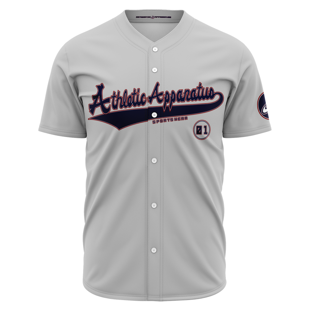 
                      
                        ATHLETIC APPARATUS RWB LOGO GREY 3 E2 BASEBALL JERSEY - Athletic Apparatus
                      
                    