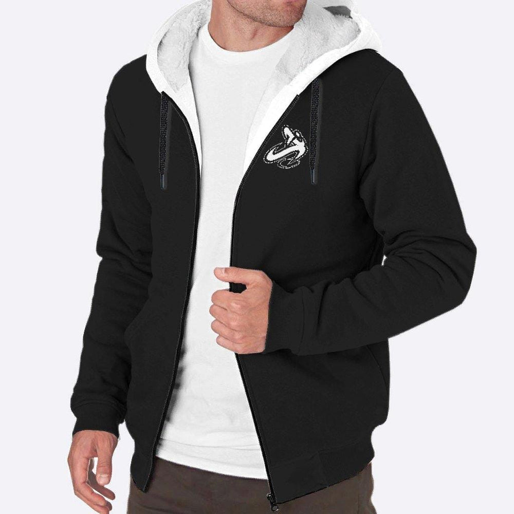 Athletic Apparatus Black Sherpa lined hoodie - Athletic Apparatus