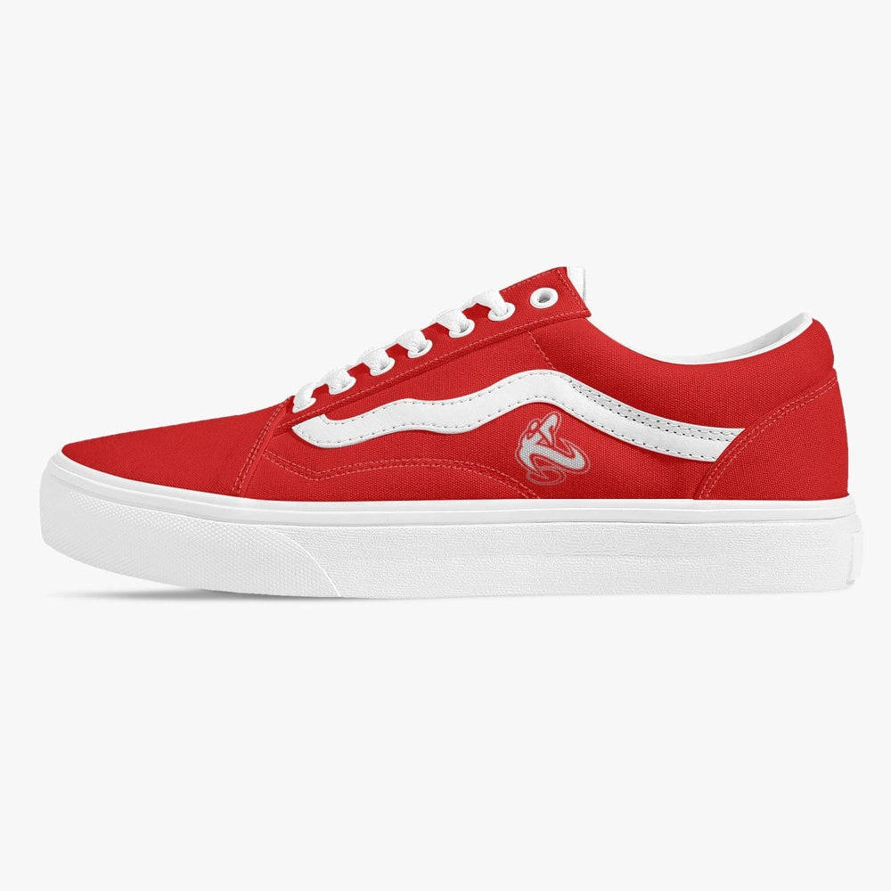 Athletic Apparatus Red Trendy Low-Top Canvas Sneakers - Athletic Apparatus