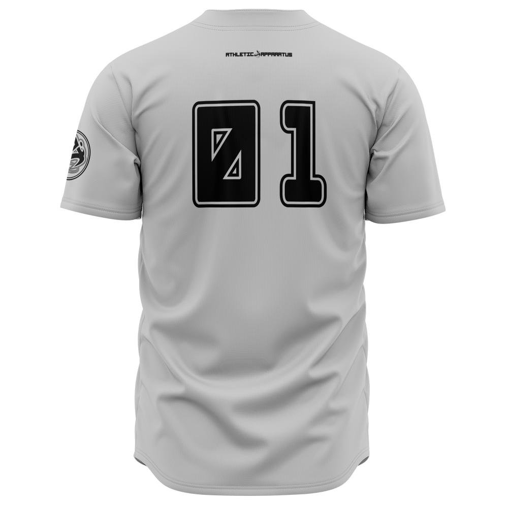 ATHLETIC APPARATUS BLACK LOGO GREY E2 BASEBALL JERSEY - Athletic Apparatus