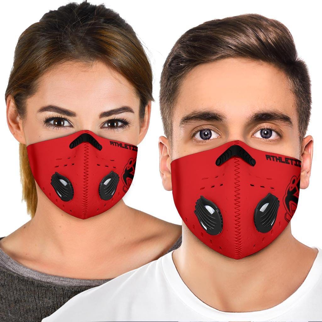 Athletic Apparatus Red 1 Black logo S2 Face mask - Athletic Apparatus