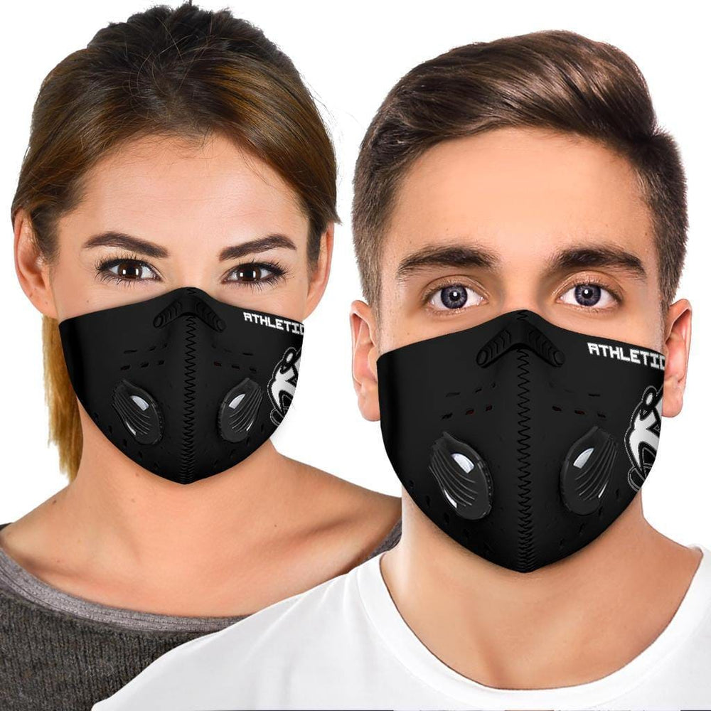 Athletic Apparatus black White logo S1 face mask - Athletic Apparatus