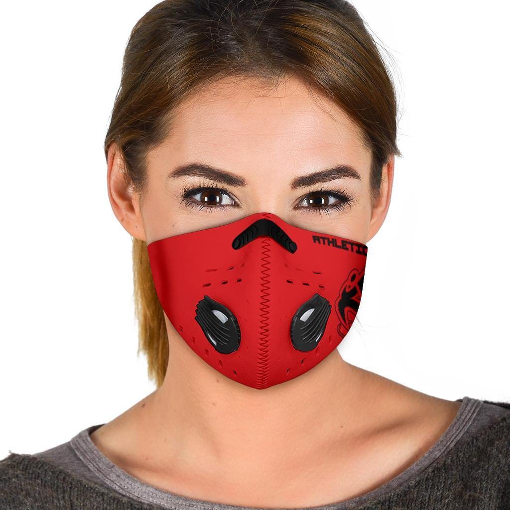 Athletic Apparatus Red 1 Black logo S2 Face mask - Athletic Apparatus
