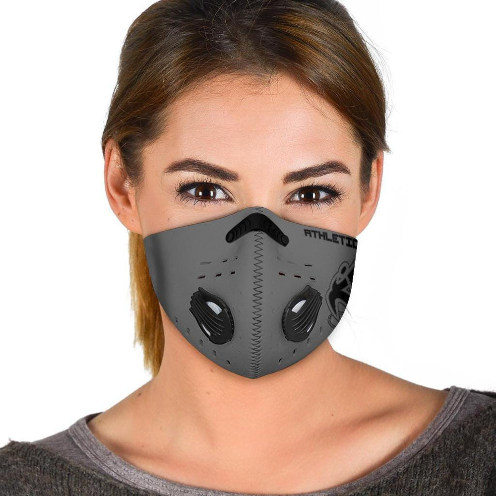 Athletic Apparatus Grey Black logo S2 Face Mask - Athletic Apparatus