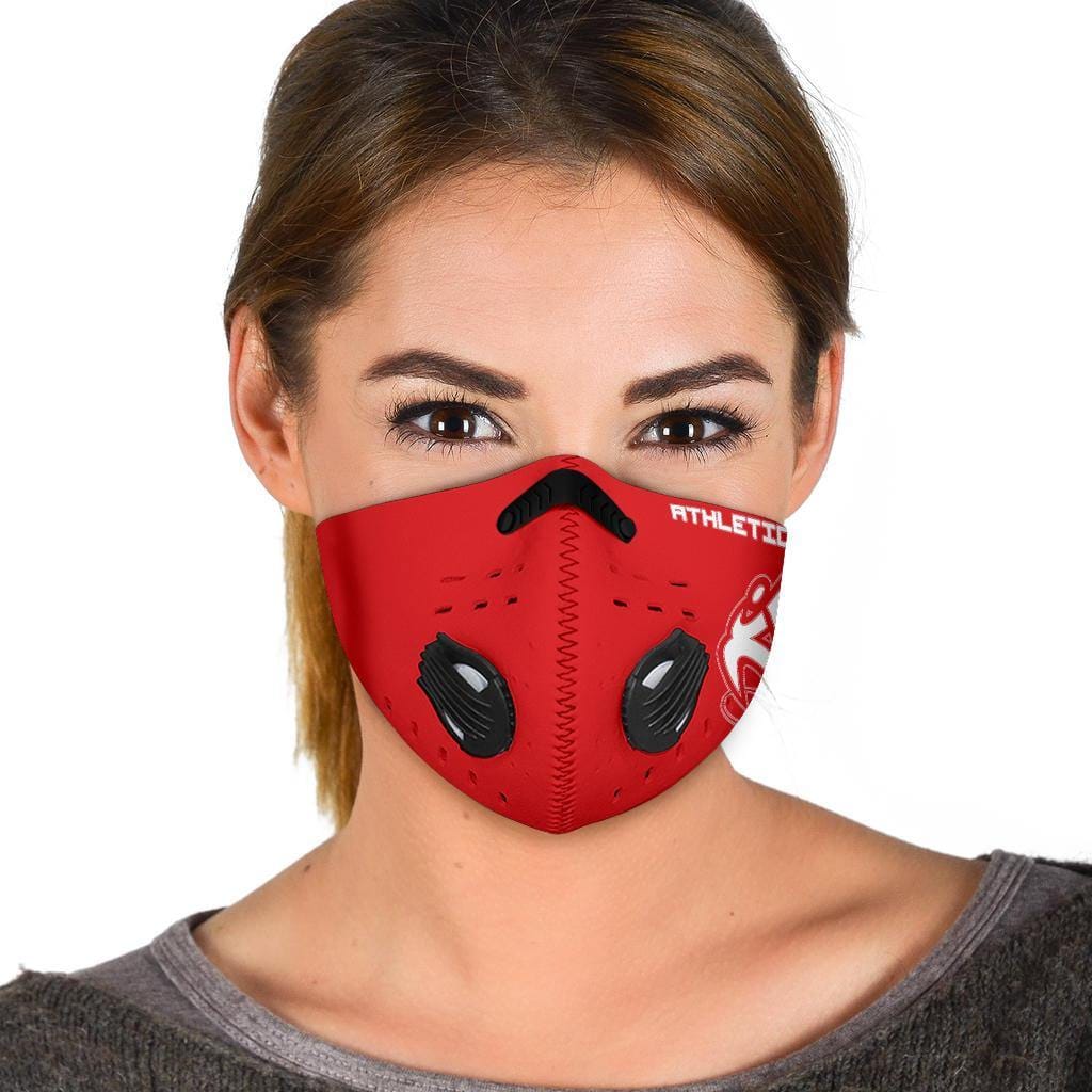 Athletic Apparatus Red 1 White logo S1 Face mask - Athletic Apparatus