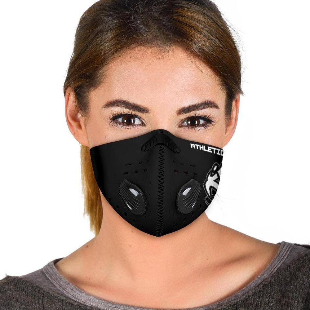 Athletic Apparatus black White logo S1 face mask - Athletic Apparatus