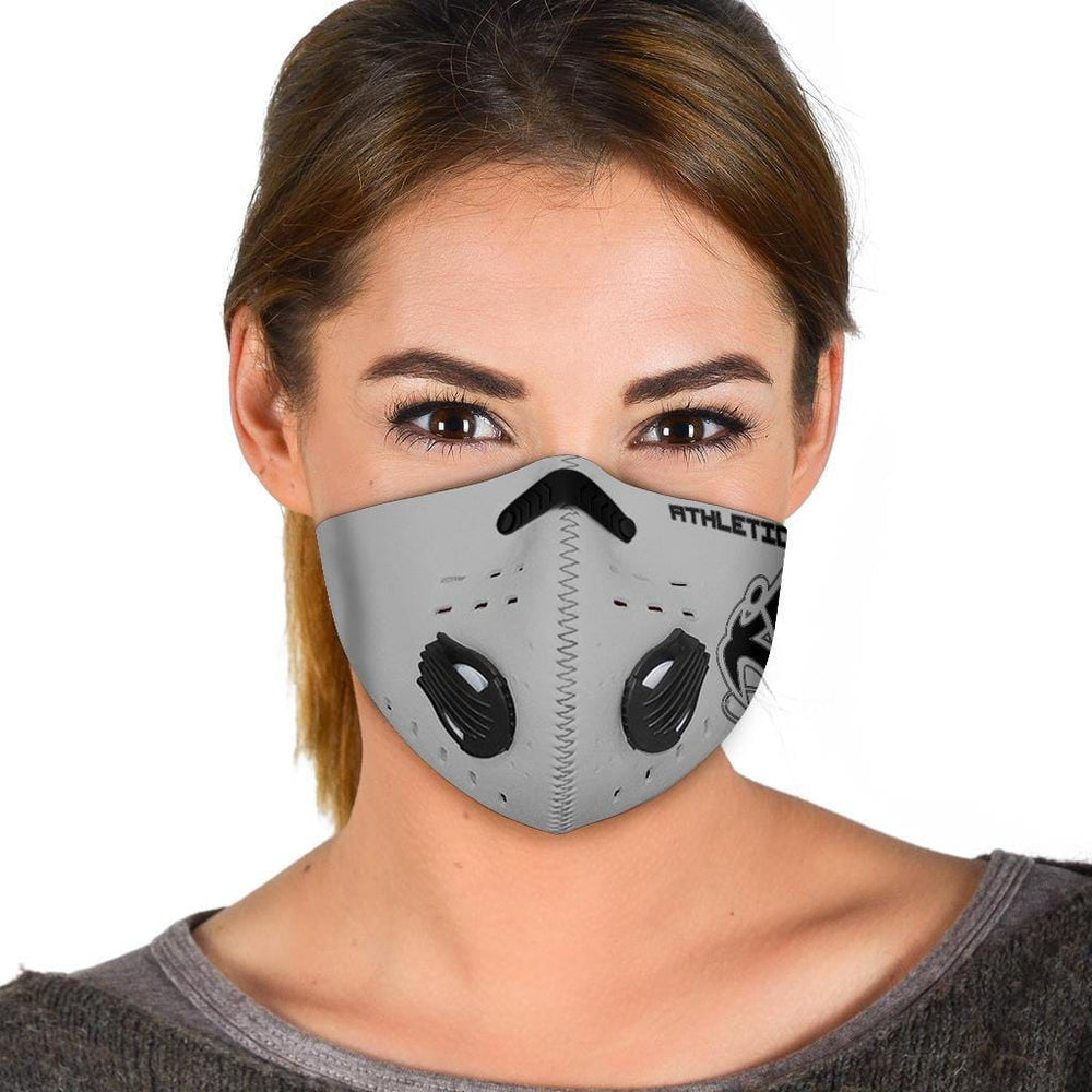 
                      
                        Athletic Apparatus Grey 2 Black logo S2 Face Mask - Athletic Apparatus
                      
                    