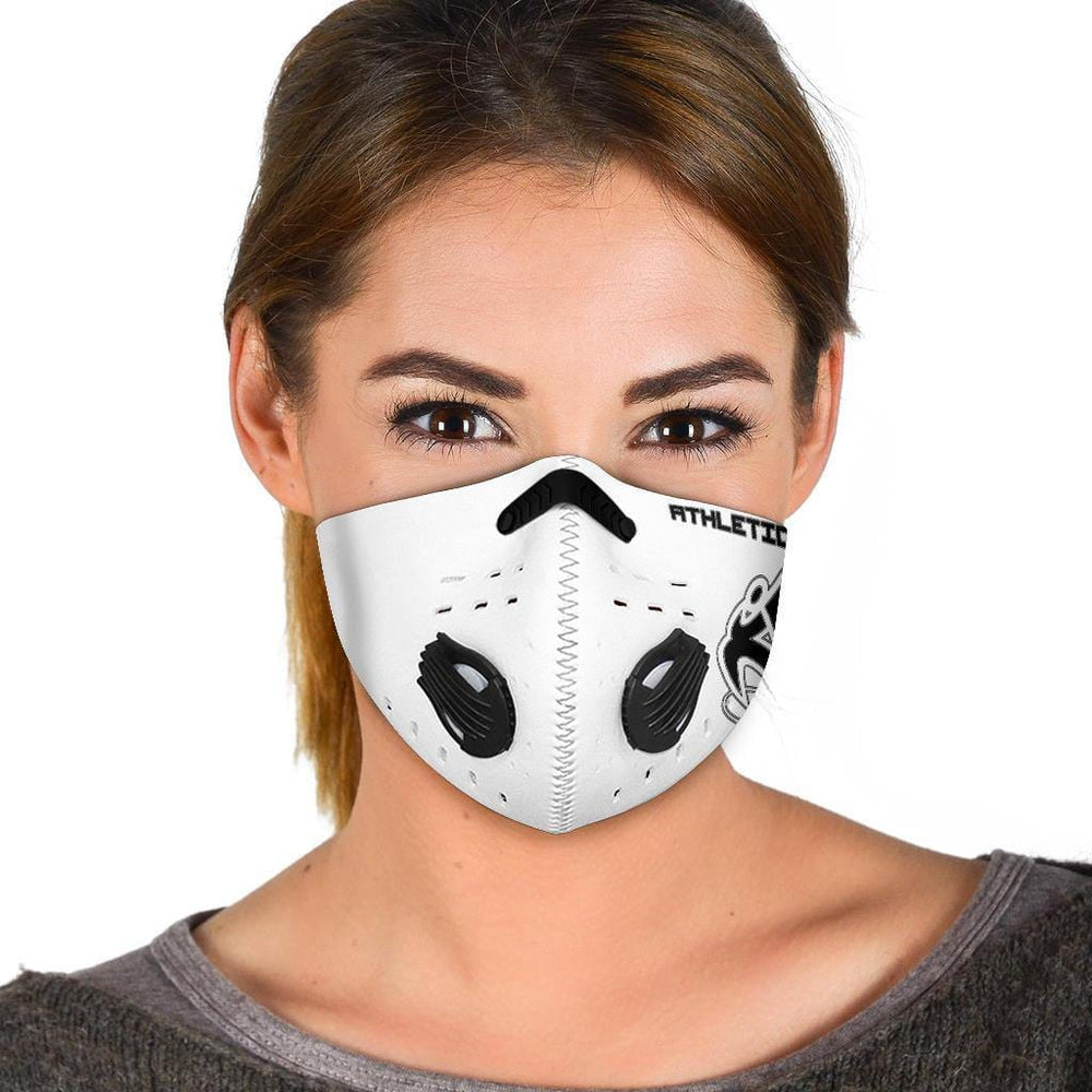 Athletic Apparatus White Black logo S2 Face mask - Athletic Apparatus