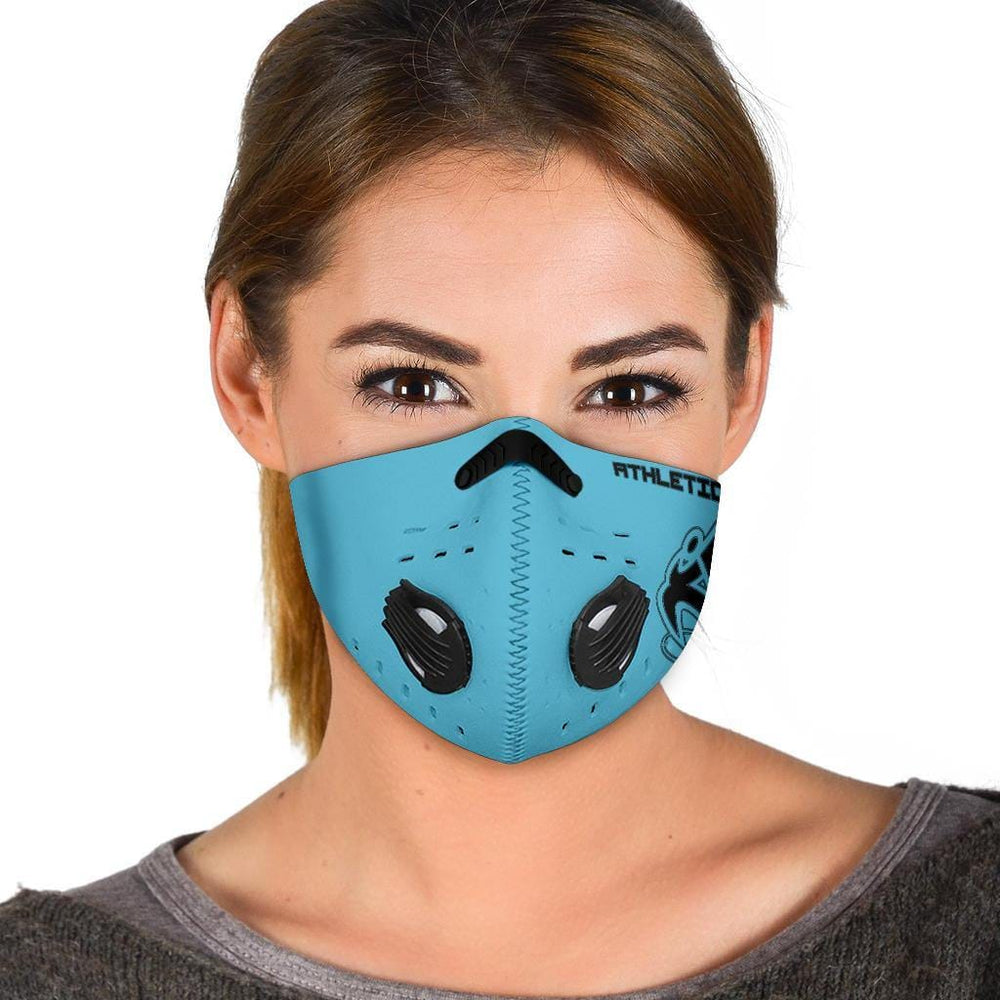 
                      
                        Athletic Apparatus Blue 7 Black logo S2 Face Mask - Athletic Apparatus
                      
                    