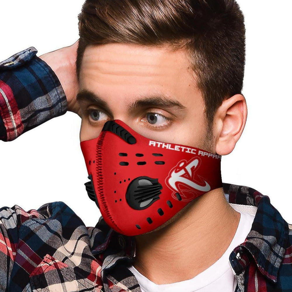 
                  
                    Athletic Apparatus Red 1 White logo S1 Face mask - Athletic Apparatus
                  
                