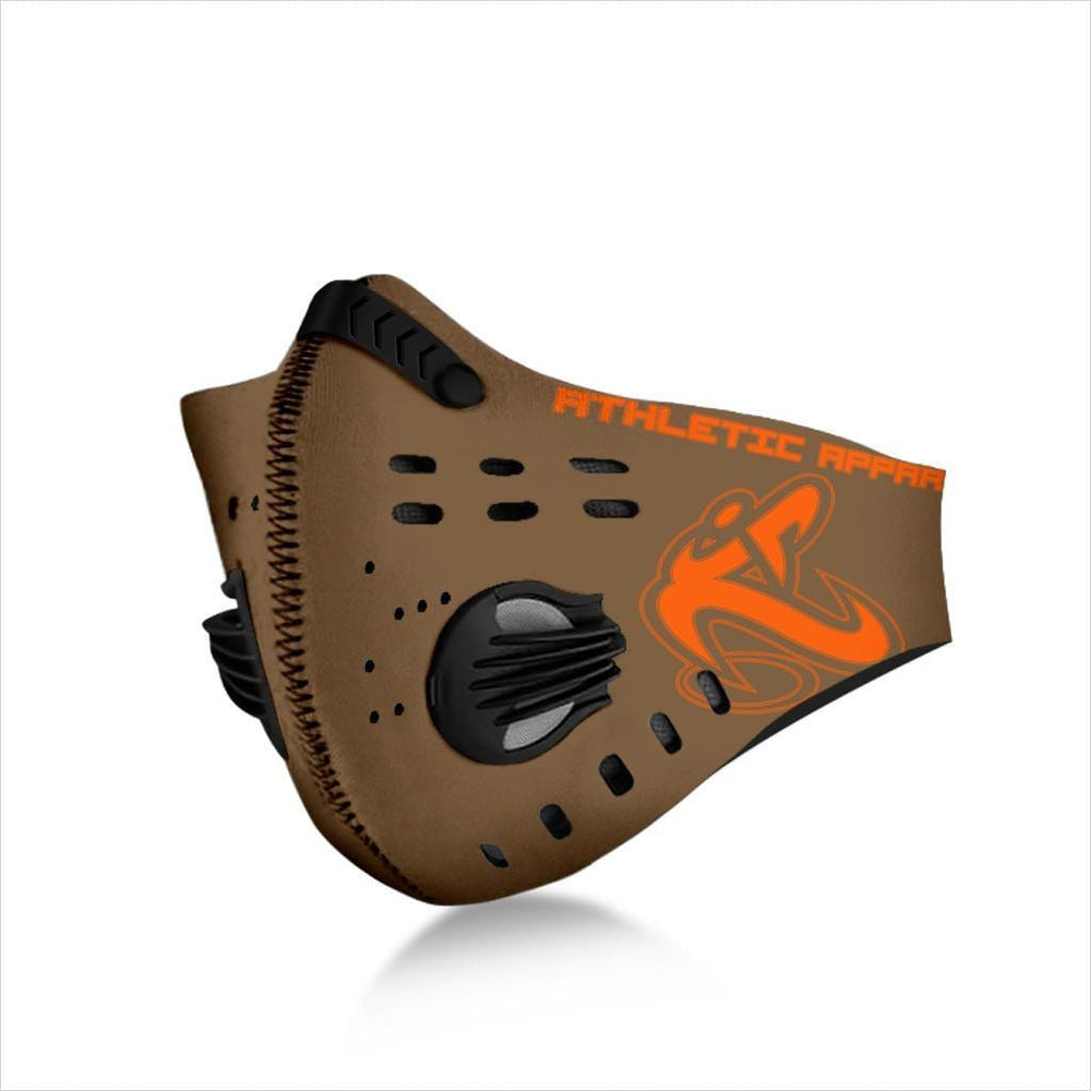 
                      
                        Athletic Apparatus Brown Orange logo S4 Face Mask - Athletic Apparatus
                      
                    