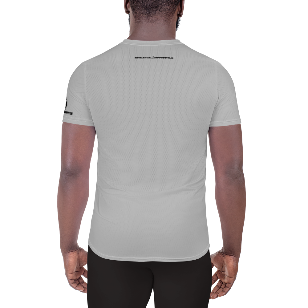 
                      
                        Athletic Apparatus Grey 2 Black logo White Stitch Men's Athletic T-shirt - Athletic Apparatus
                      
                    