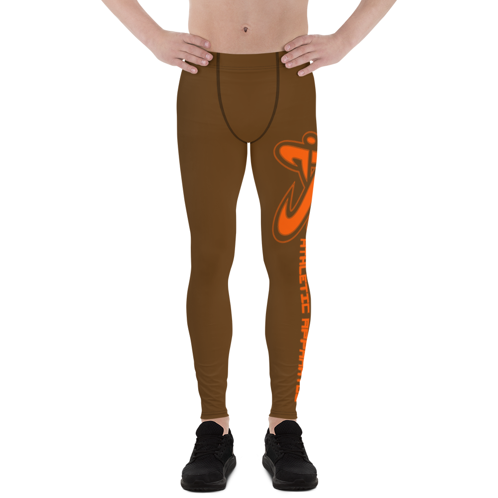 Athletic Apparatus Brown Orange 2 logo V2 Men's Leggings - Athletic Apparatus