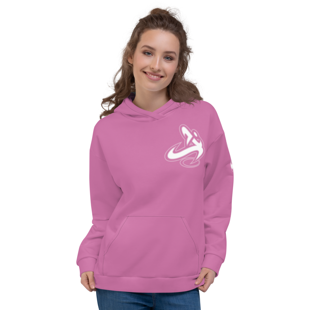 Athletic Apparatus Pink 1 White Logo Unisex Hoodie - Athletic Apparatus