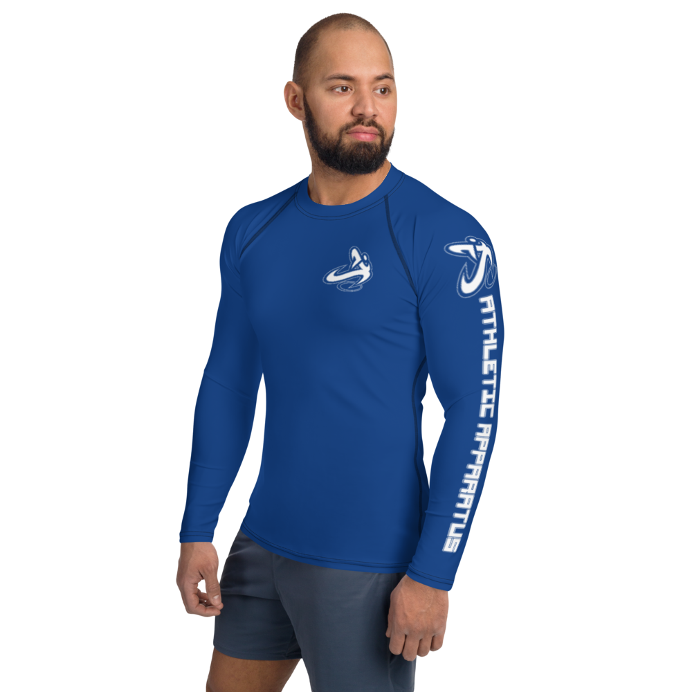 
                      
                        Athletic Apparatus Blue 2 White logo Men's Rash Guard - Athletic Apparatus
                      
                    