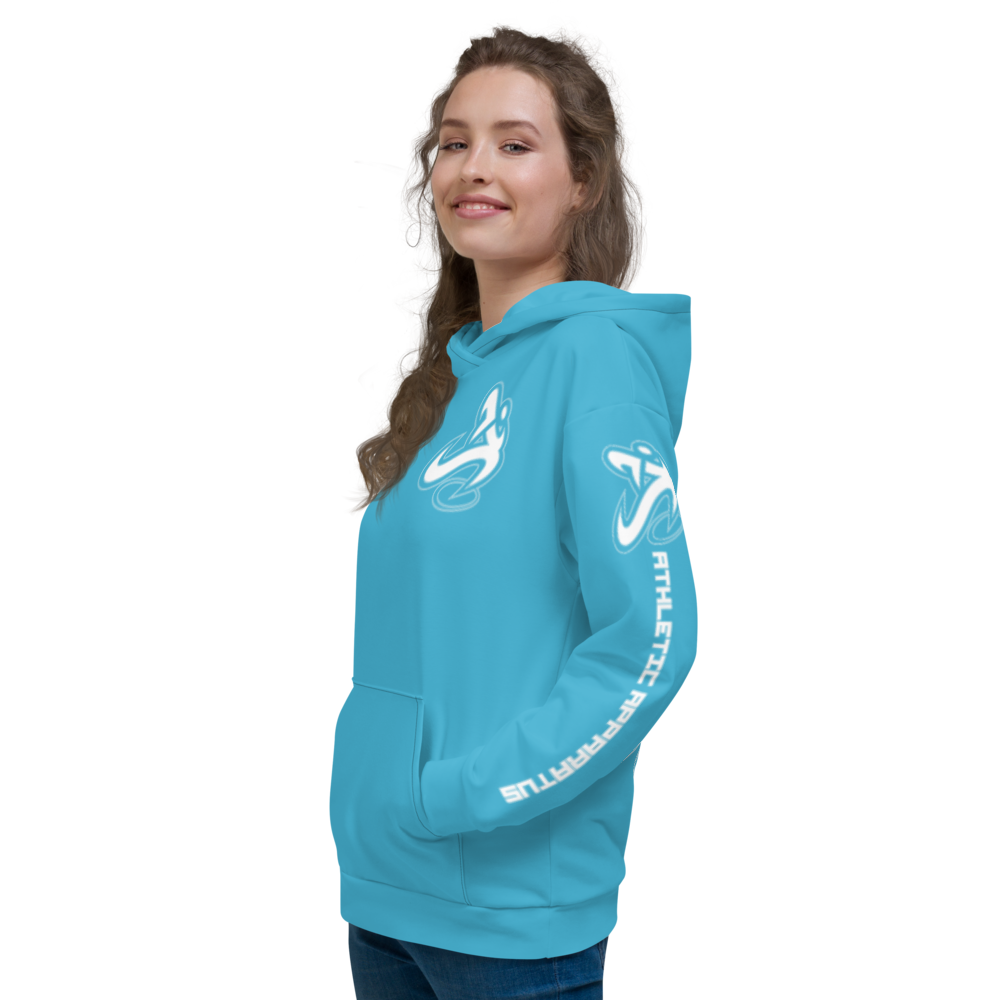 
                      
                        Athletic Apparatus Blue 7 White Logo Unisex Hoodie - Athletic Apparatus
                      
                    