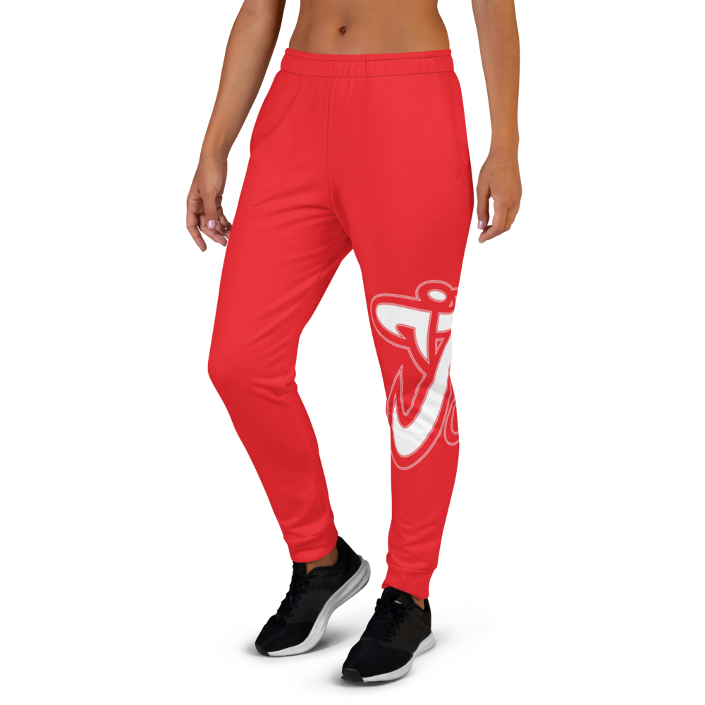 Athletic Apparatus Red 1 White Logo V2 Women's Joggers - Athletic Apparatus