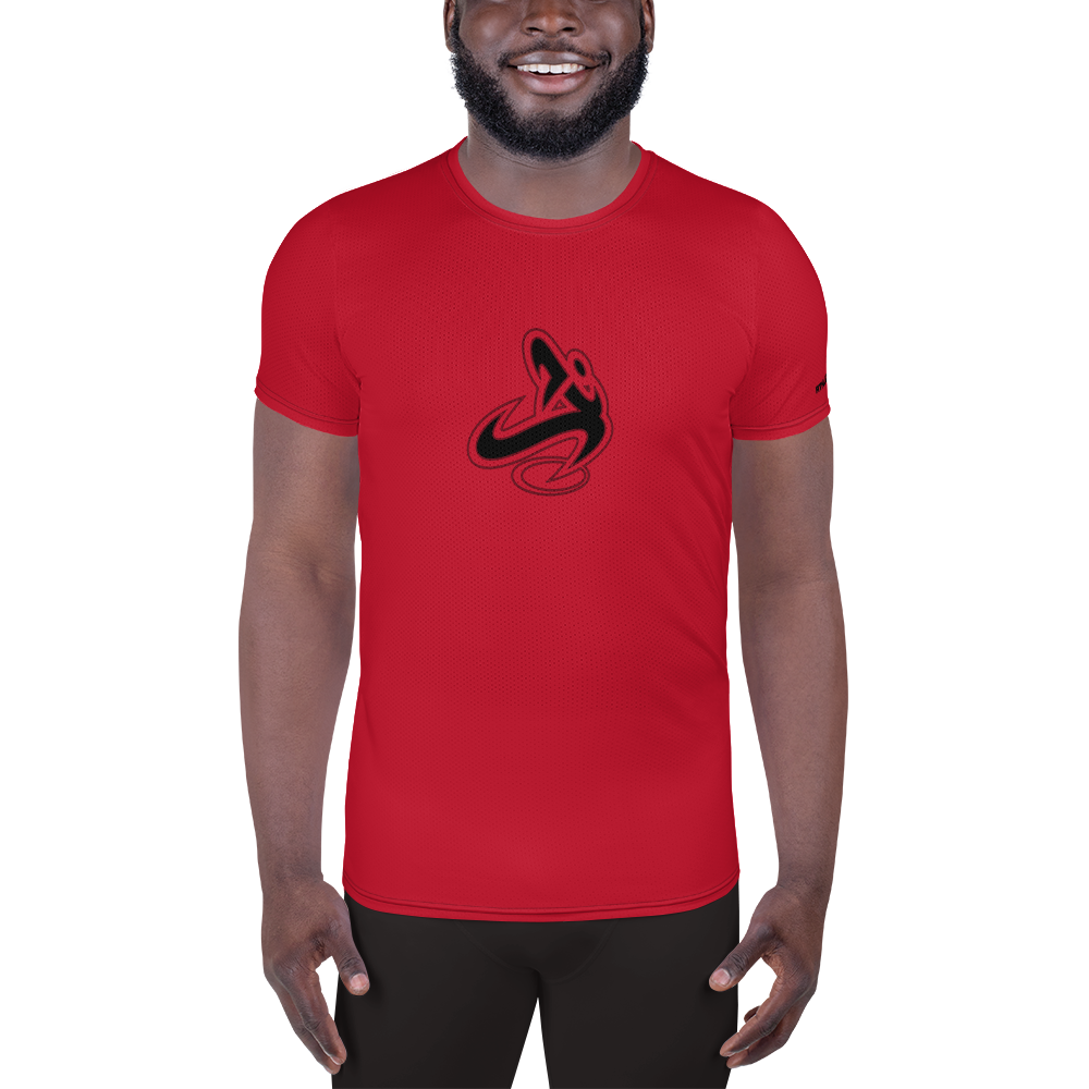 Athletic Apparatus Red Black logo Men's Athletic T-shirt - Athletic Apparatus