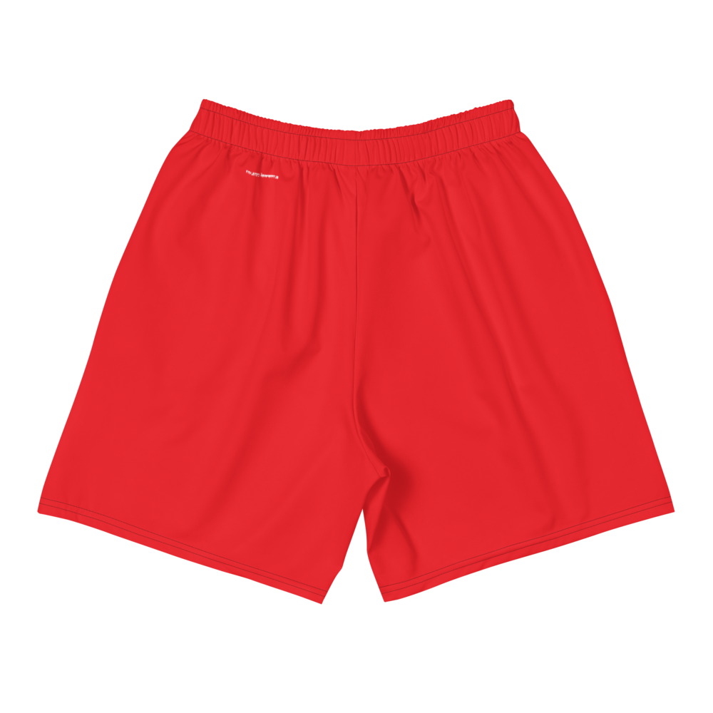 Athletic Apparatus Red 1 White logo Men's Athletic Long Shorts - Athletic Apparatus