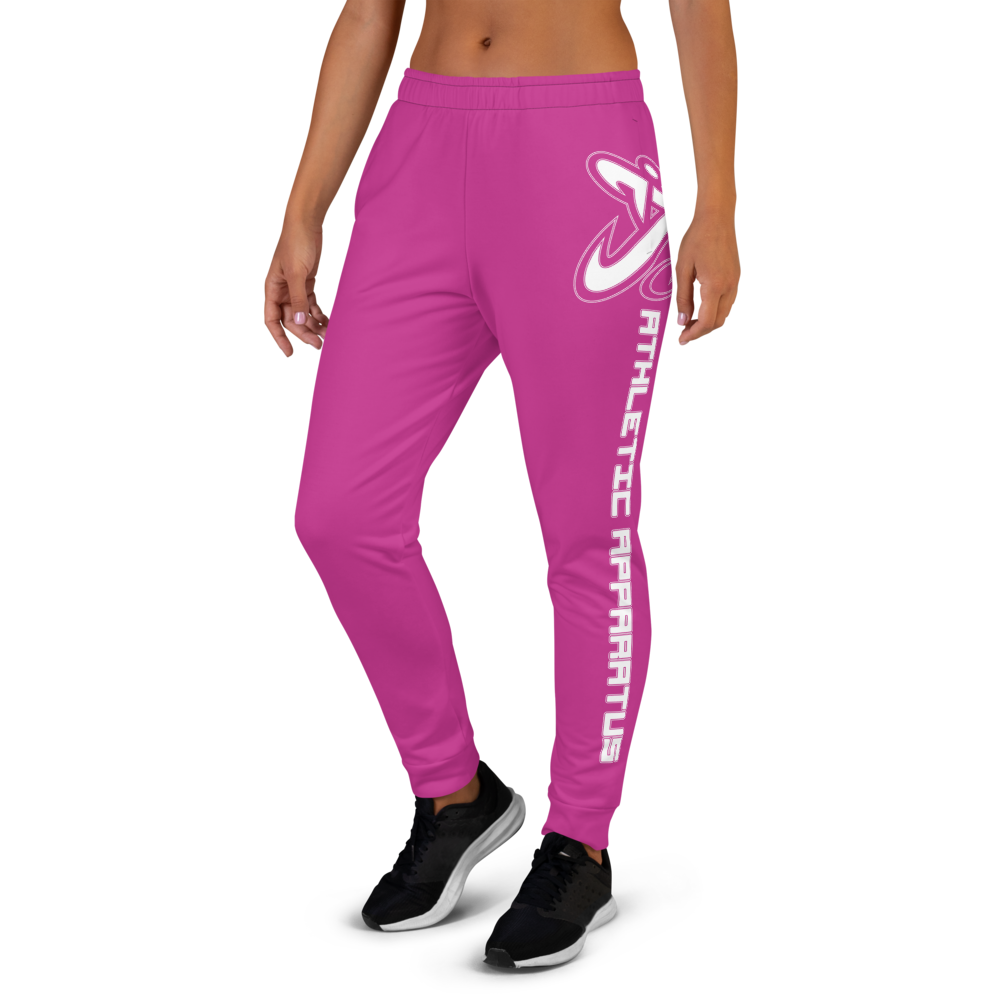 Athletic Apparatus Pink White Logo Women's Joggers - Athletic Apparatus