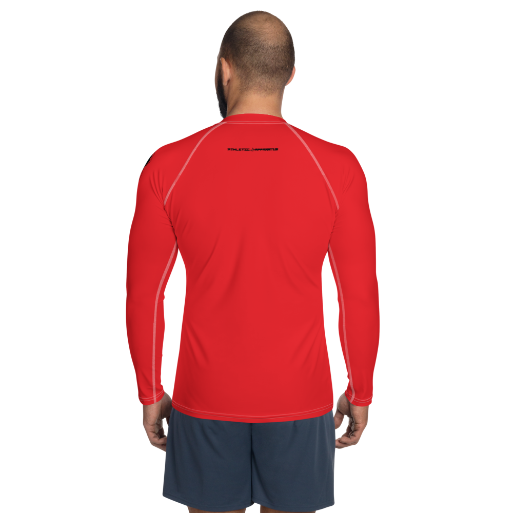 
                      
                        Athletic Apparatus Red 1 Black Logo White stitch Men's Rash Guard - Athletic Apparatus
                      
                    