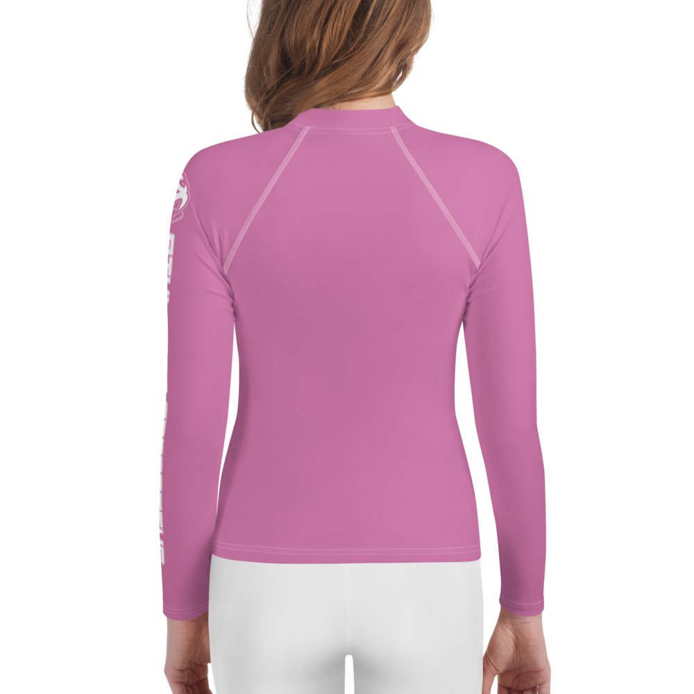 
                      
                        Athletic Apparatus Pink 1 White logo White stitch Youth Rash Guard - Athletic Apparatus
                      
                    