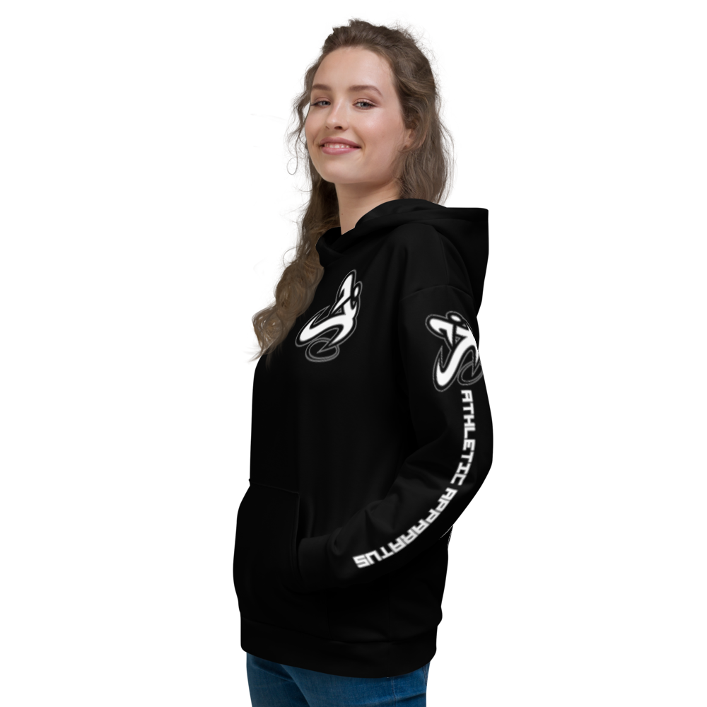 Athletic Apparatus Black White Logo Unisex Hoodie - Athletic Apparatus