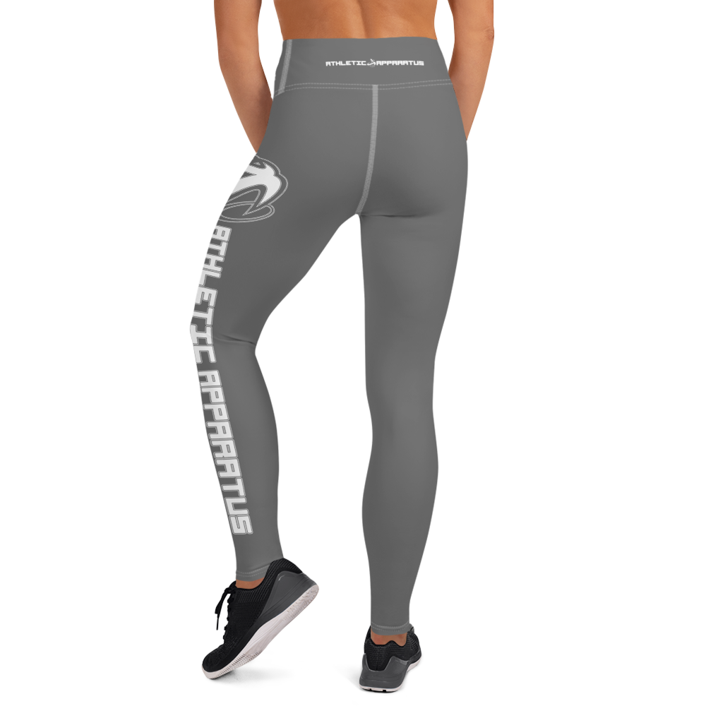 
                      
                        Athletic Apparatus Grey White logo White stitch Yoga Leggings - Athletic Apparatus
                      
                    