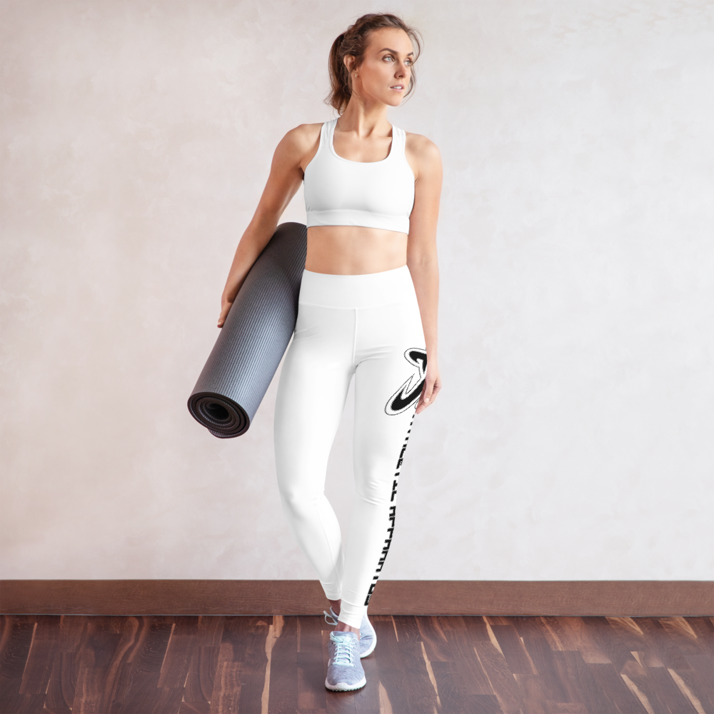 
                      
                        Athletic Apparatus White Black logo White stitch Yoga Leggings - Athletic Apparatus
                      
                    