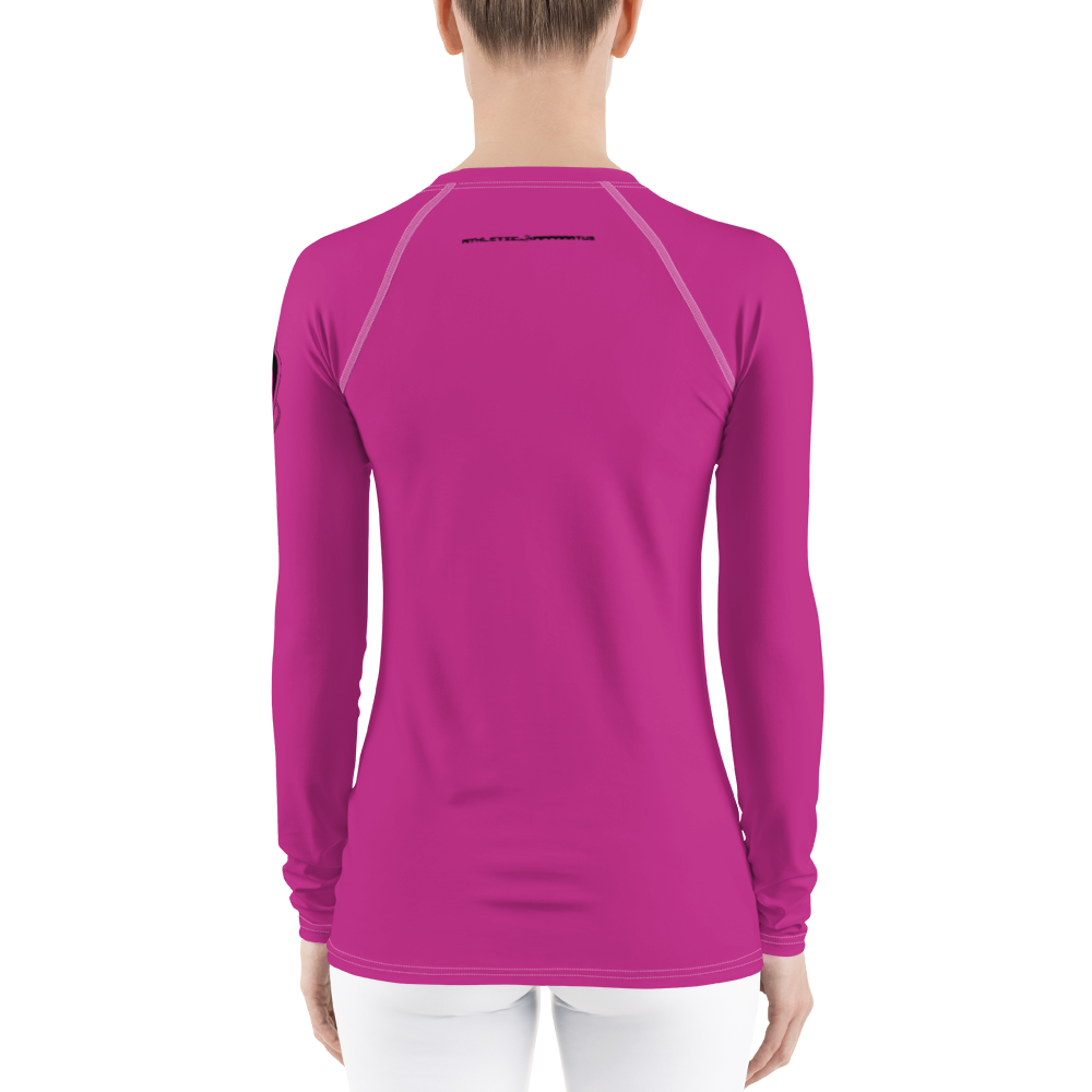 
                      
                        Athletic Apparatus Pink Black logo White stitch Women's Rash Guard - Athletic Apparatus
                      
                    