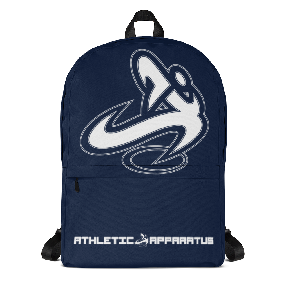 Athletic Apparatus Navy White logo Backpack - Athletic Apparatus