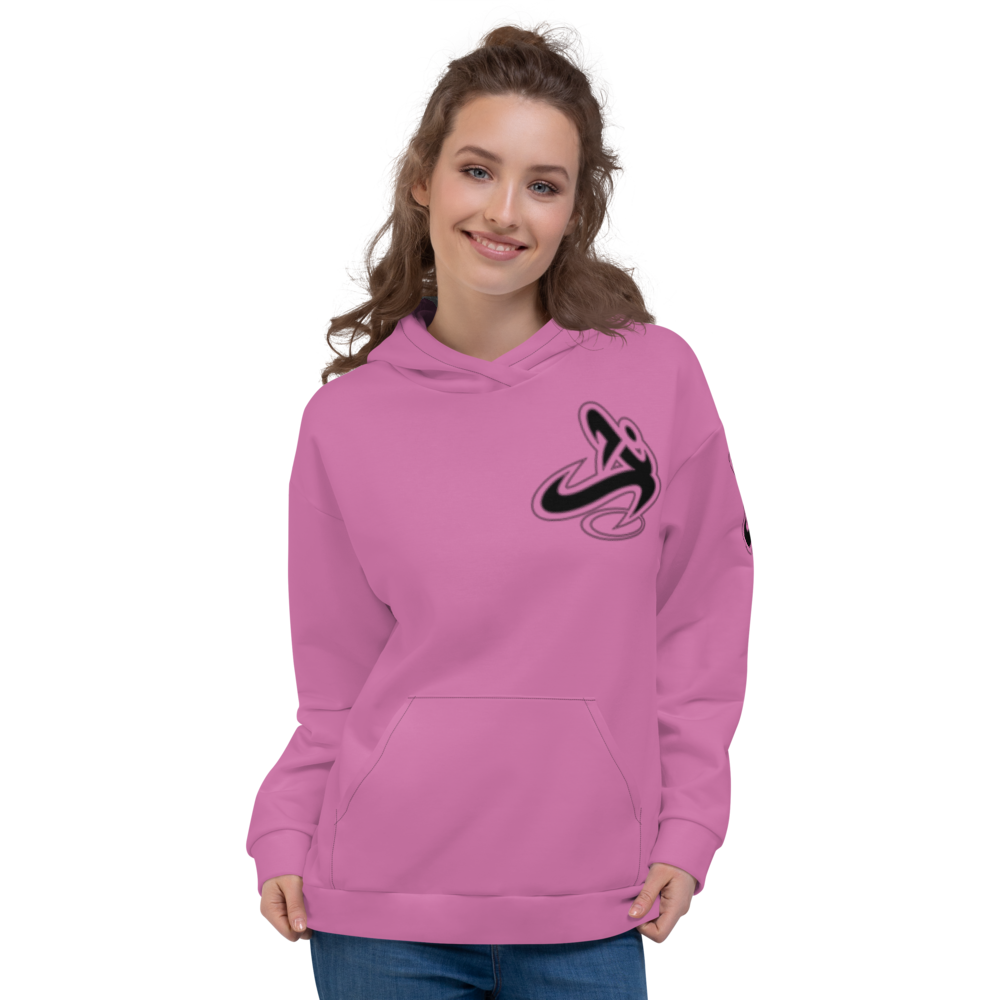 Athletic Apparatus Pink 1 Black Logo Unisex Hoodie - Athletic Apparatus