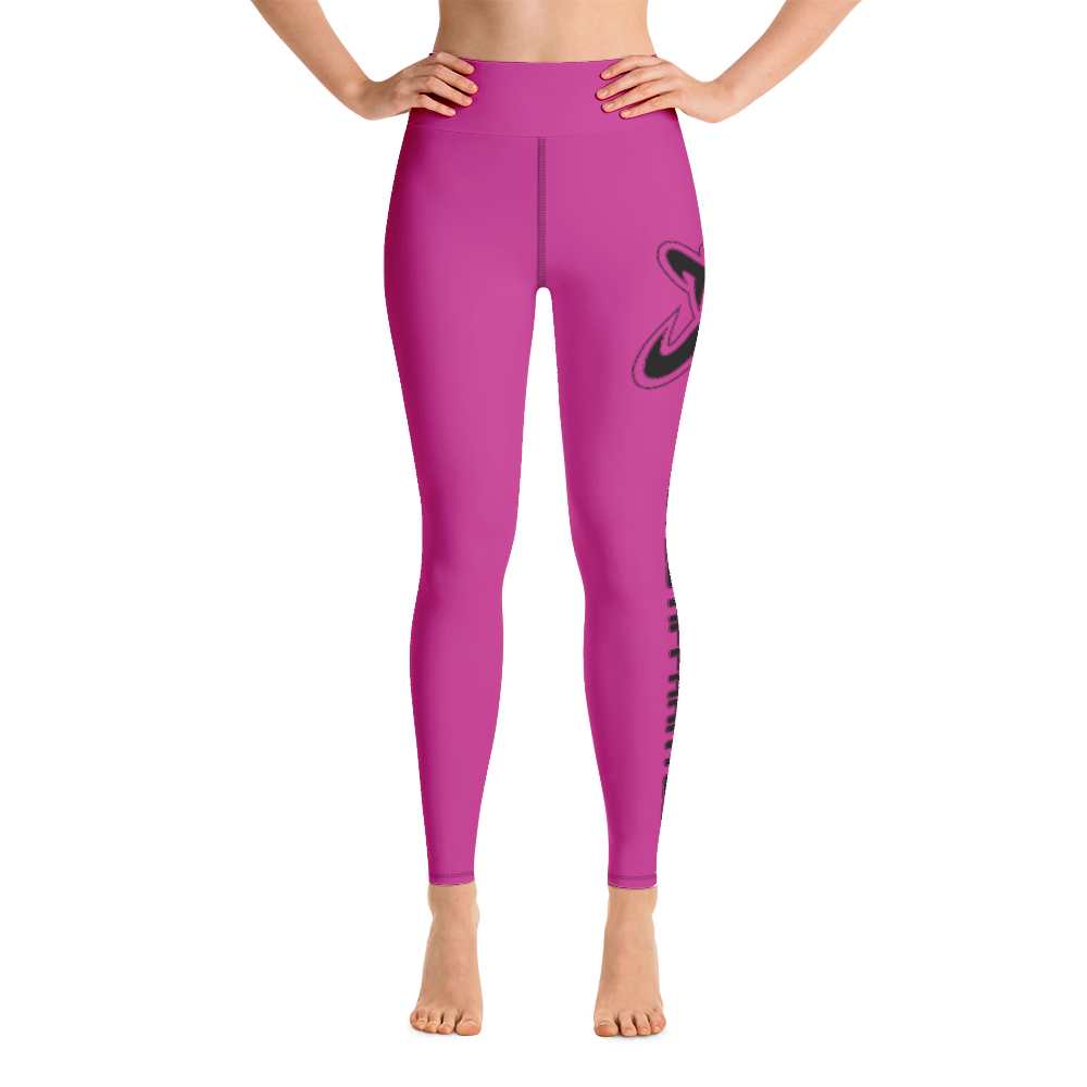 Athletic Apparatus Pink Black logo Yoga Leggings - Athletic Apparatus