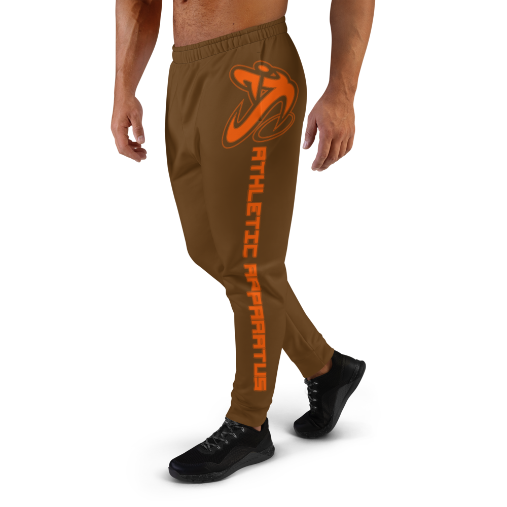Athletic Apparatus Brown Orange Logo V1 Men's Joggers - Athletic Apparatus