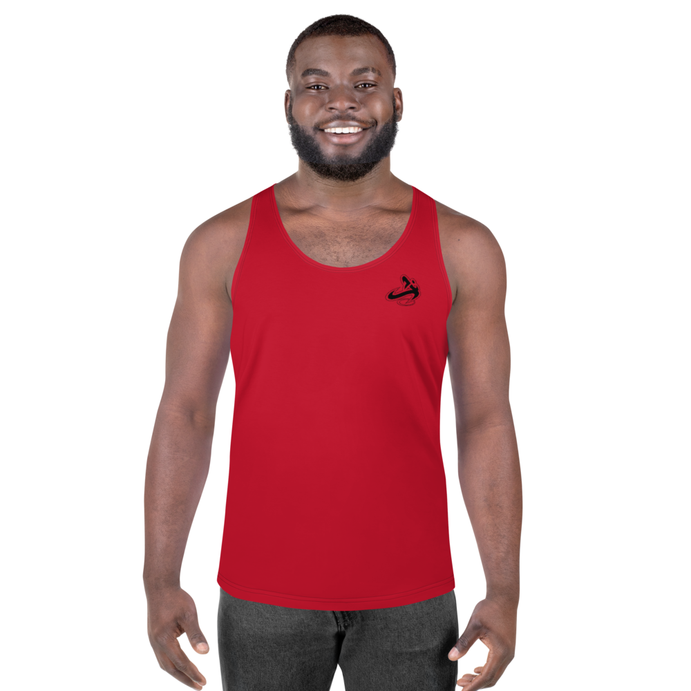 Athletic Apparatus Red Black logo Unisex Tank Top - Athletic Apparatus