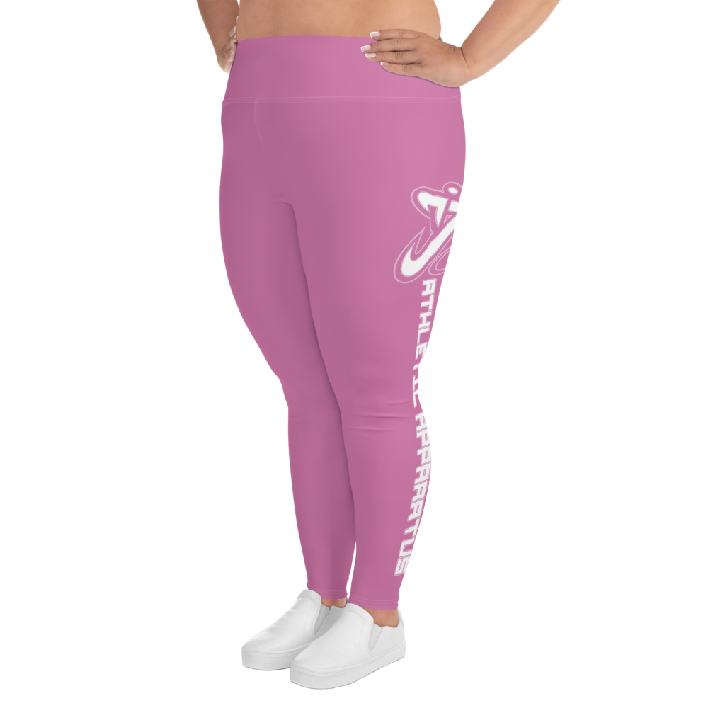 
                      
                        Athletic Apparatus Pink 1 White logo White stitch Plus Size Leggings - Athletic Apparatus
                      
                    