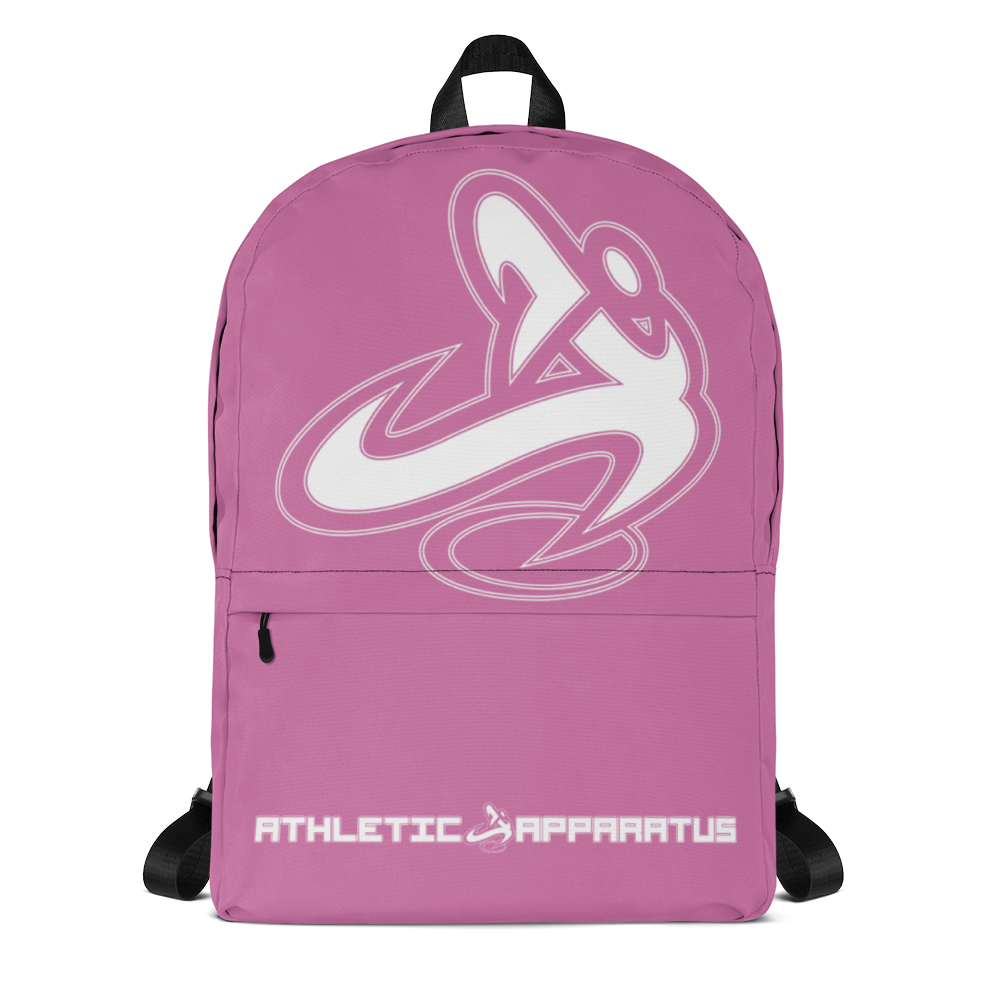 Athletic Apparatus Pink 1 White logo Backpack - Athletic Apparatus
