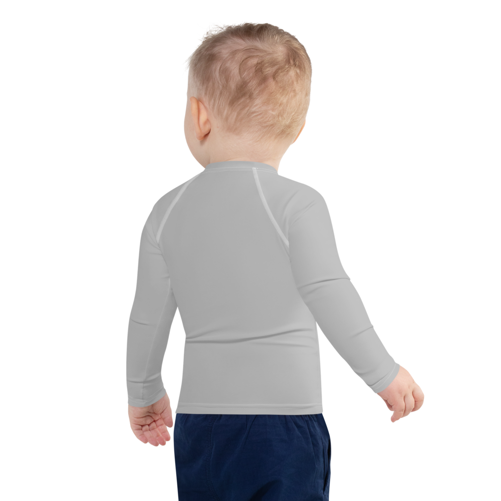 
                      
                        Athletic Apparatus Grey 2 White logo White stitch Kids Rash Guard - Athletic Apparatus
                      
                    