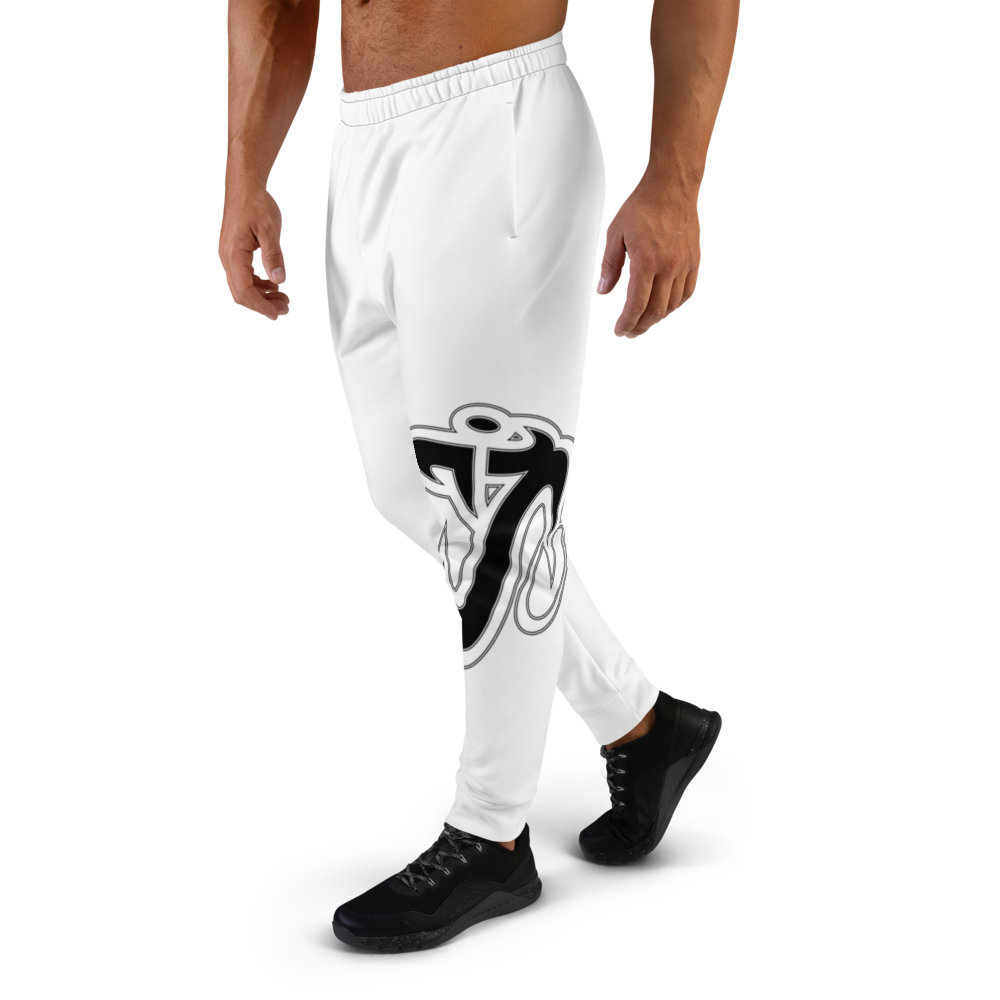 Athletic Apparatus White Black Logo V1 Men's Joggers - Athletic Apparatus