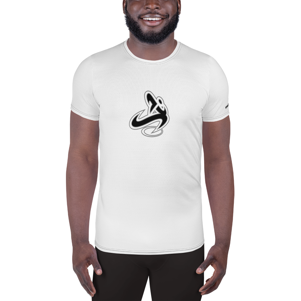 Athletic Apparatus White Black logo Men's Athletic T-shirt - Athletic Apparatus