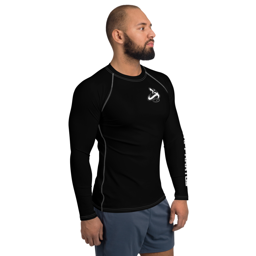 
                      
                        Athletic Apparatus Black White logo White stitch Men's Rash Guard - Athletic Apparatus
                      
                    