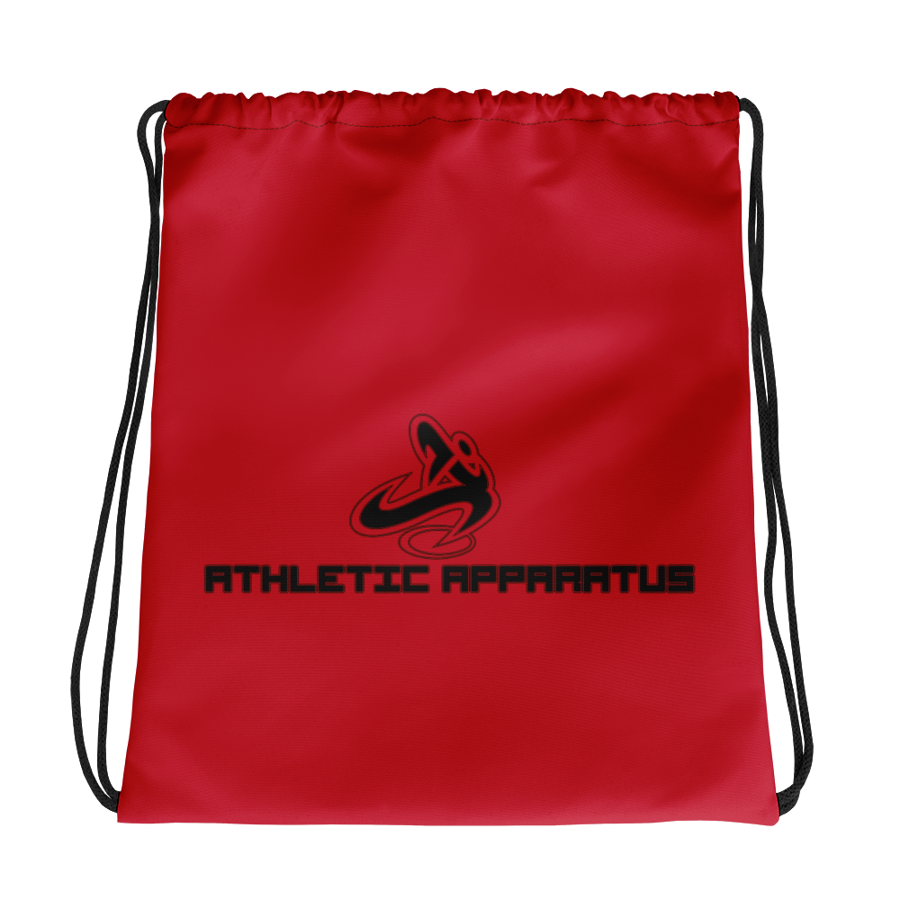 Athletic Apparatus Red Black Logo V2 Drawstring bag - Athletic Apparatus