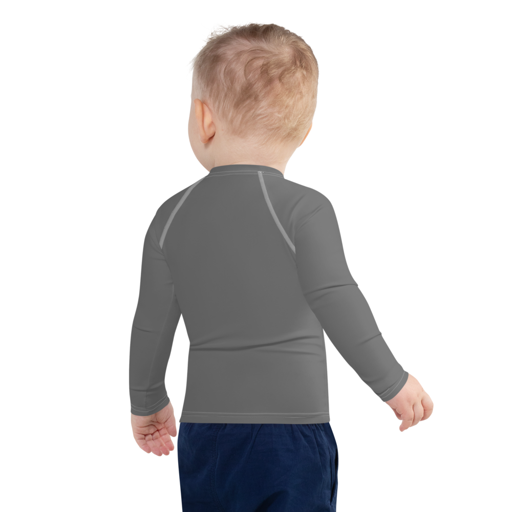 
                      
                        Athletic Apparatus Grey White logo White stitch Kids Rash Guard - Athletic Apparatus
                      
                    