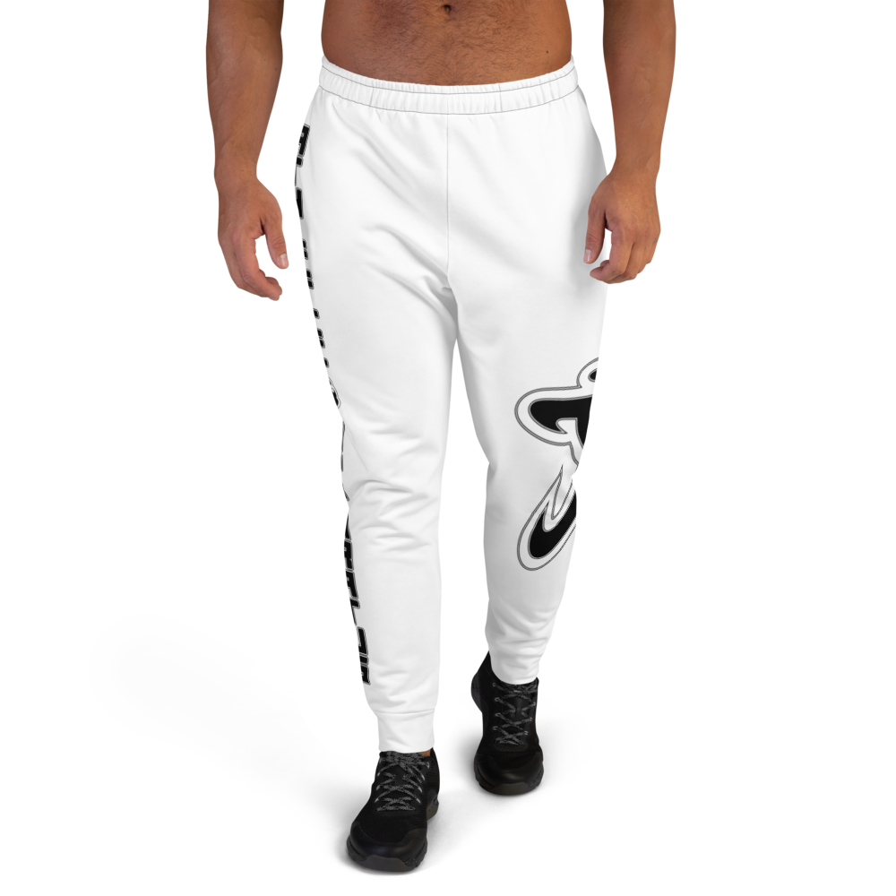 Athletic Apparatus White Black Logo V1 Men's Joggers - Athletic Apparatus