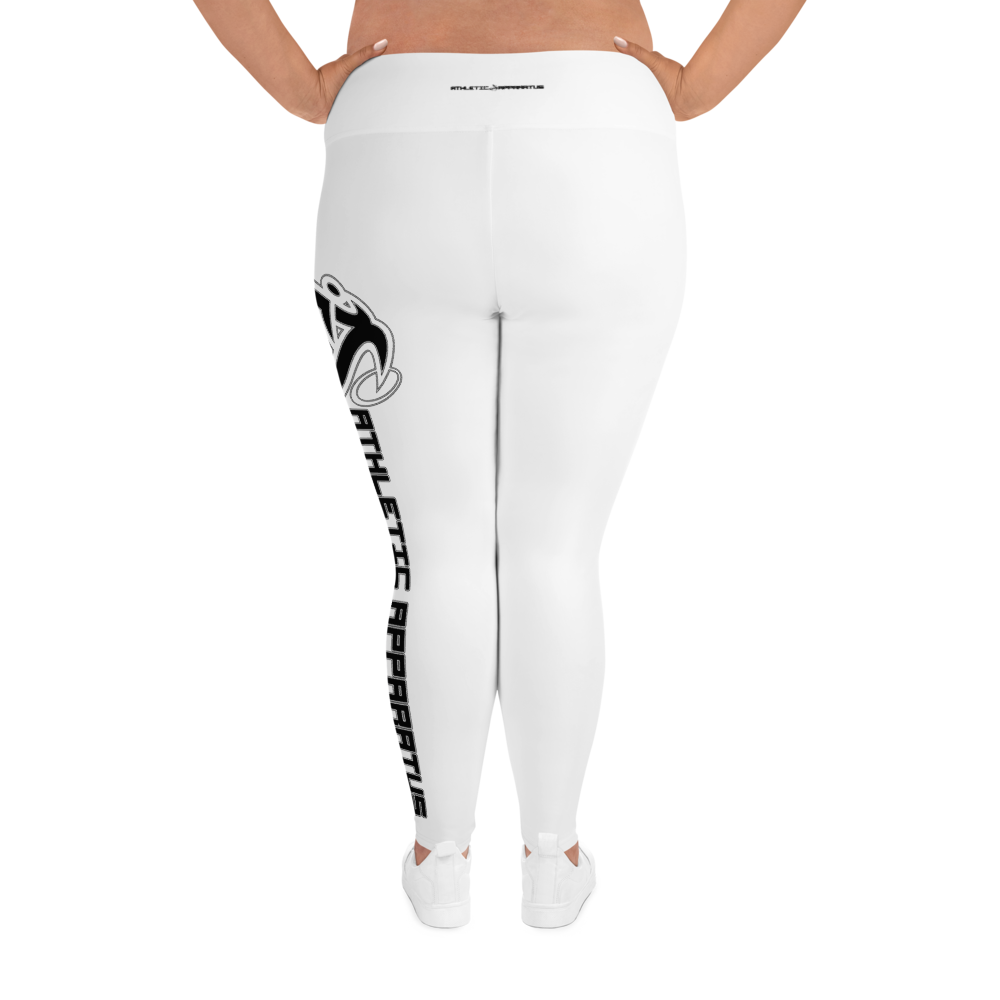 
                      
                        Athletic Apparatus White Black logo White stitch Plus Size Leggings - Athletic Apparatus
                      
                    