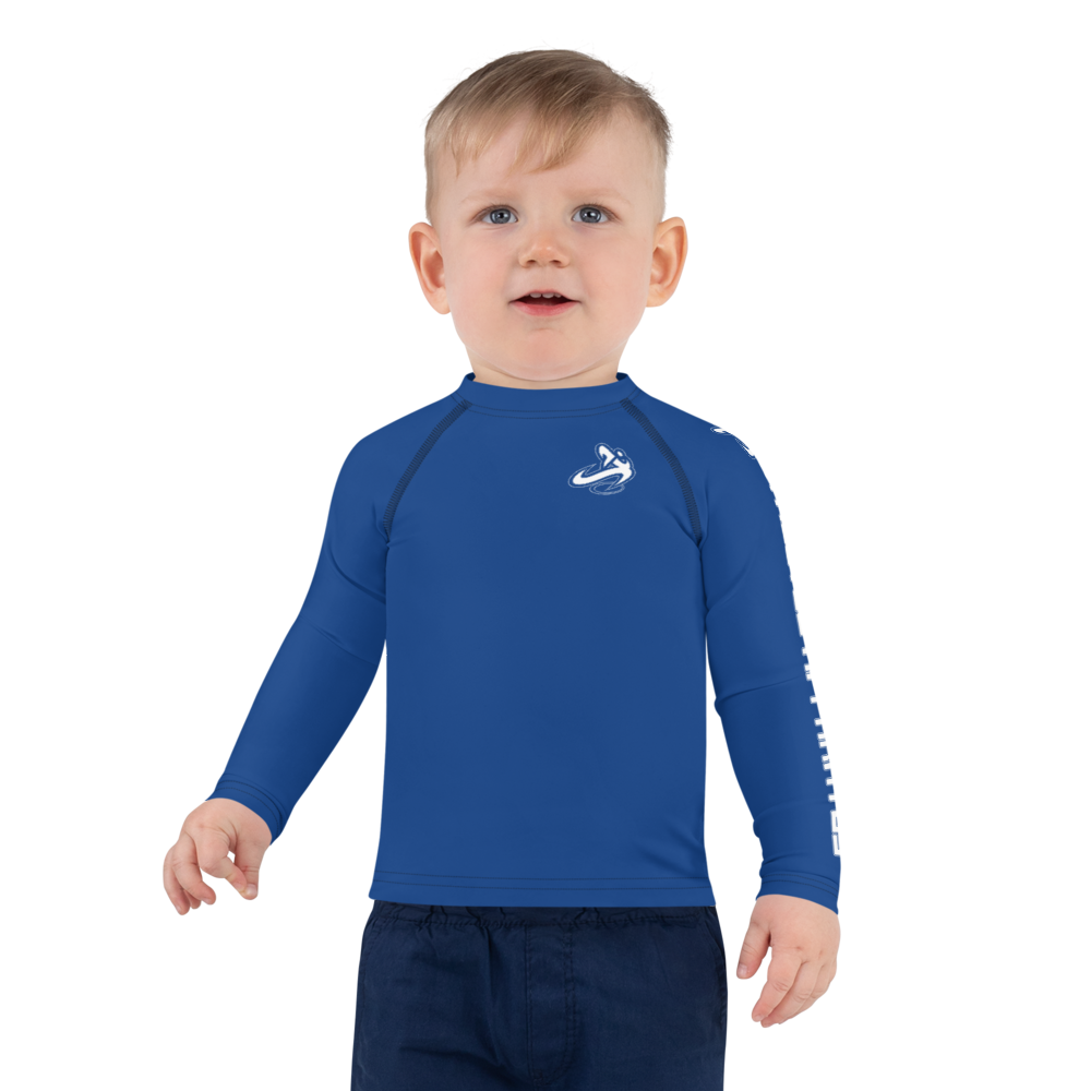 
                      
                        Athletic Apparatus Blue 2 White logo Kids Rash Guard - Athletic Apparatus
                      
                    