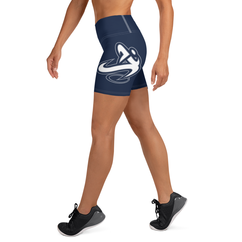 
                      
                        Athletic Apparatus Navy Blue White Logo White stitch Yoga Shorts - Athletic Apparatus
                      
                    